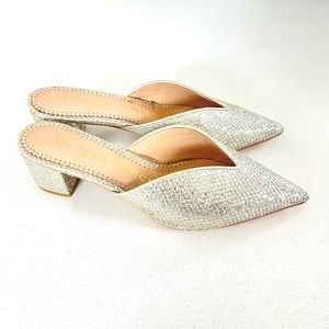 Allegra James Fiona Metallic Slide Mules